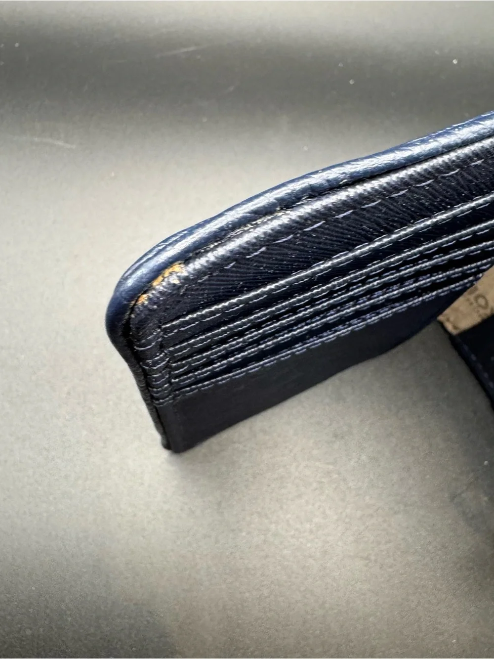 Michael Kors Jet Set Passport Case Navy Blue Leather